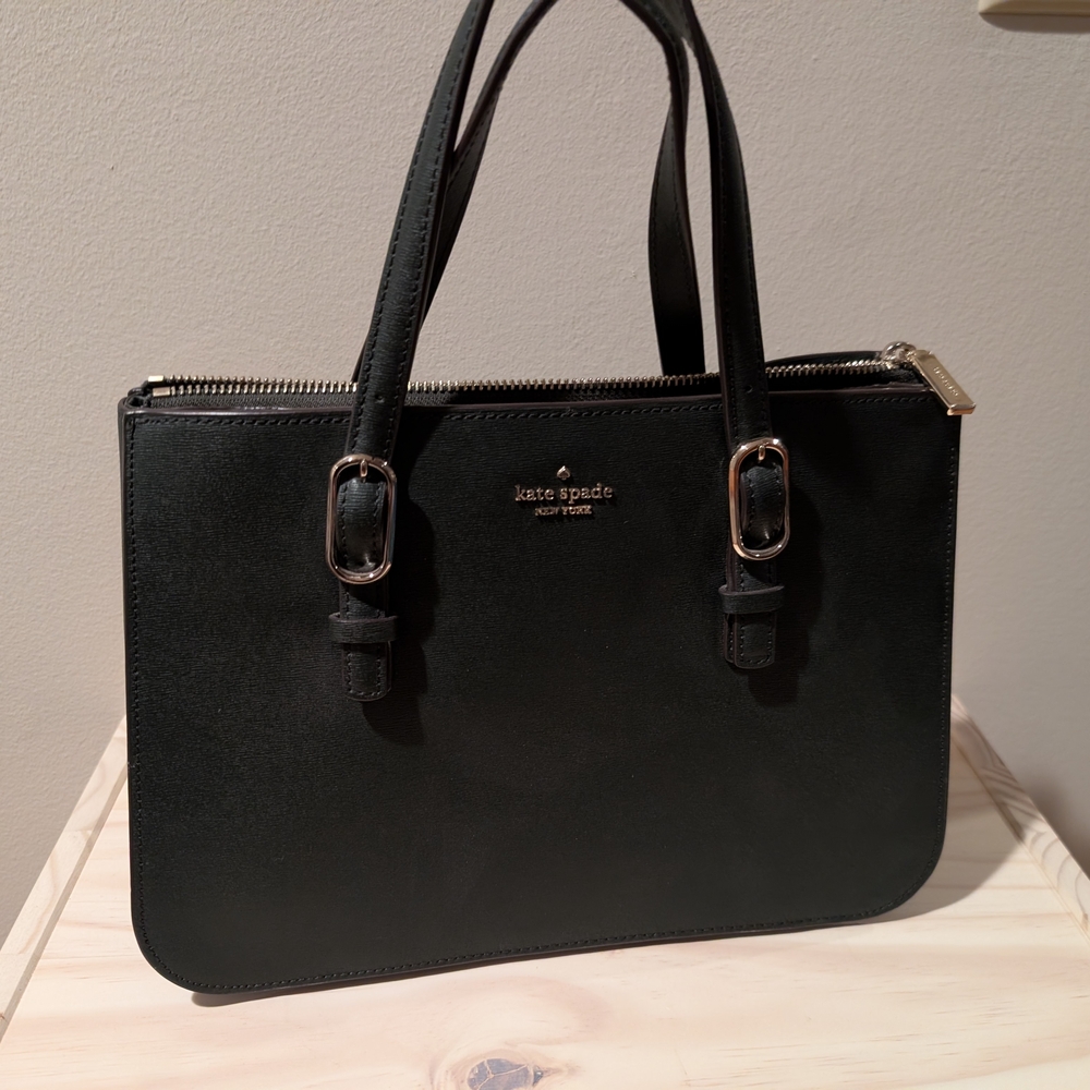 Kate Spade Green Med Triple Gusset Leather Satchel